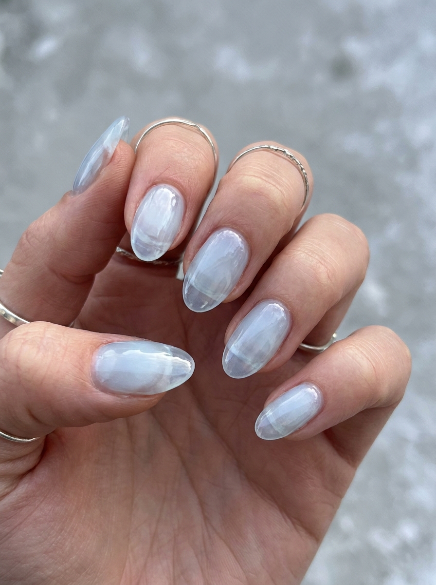 Ice Glass Nails als Glass Nails Inspiration 2026